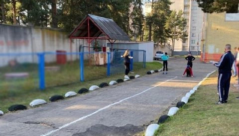 Пожарная эстафета в детском санатории