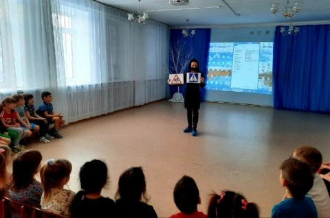 В Самарском регионе полицейские провели для дошкольников развивающее занятие по Правилам дорожного движения