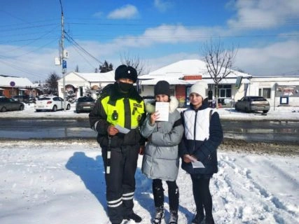 В Кировском районе Северной Осетии сотрудники Госавтоинспекции провели акцию «Юный пешеход»