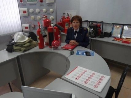 Профилактическое занятие с дружиной юных пожарных «Феникс»