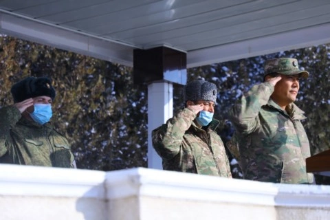 На полигоне Термез стартовало совместное учение спецназа ЦВО и ВС Узбекистана
