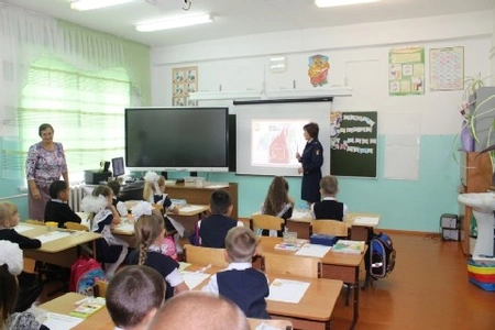 Урок безопасности в Татановской школе