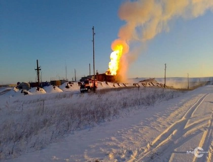 Под Курском горел нефтенакопитель