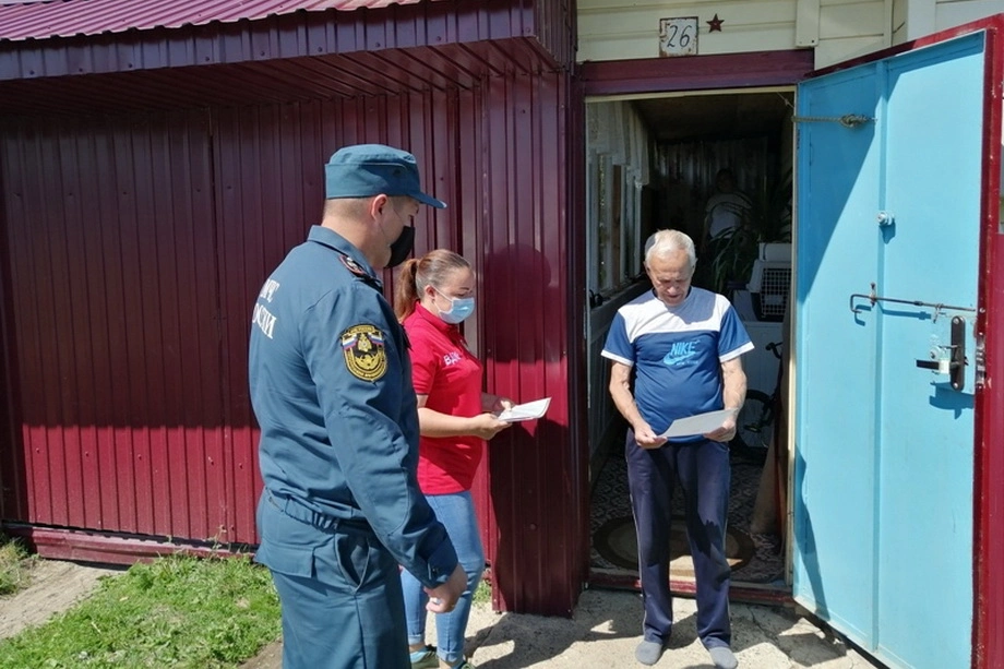 Подворовый обход в деревне Шименеево