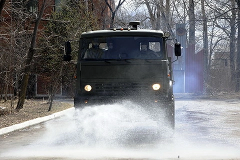 Дезинфекцию 8,5 тысяч объектов провели военнослужащие ВВО в субъектах ДФО