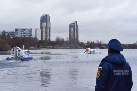 На водоеме в Строгине сняли с плота двоих детей