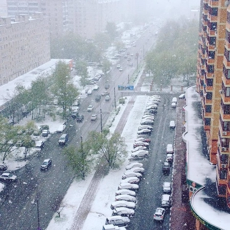 Сегодня в Москве снег с дождем и похолодание