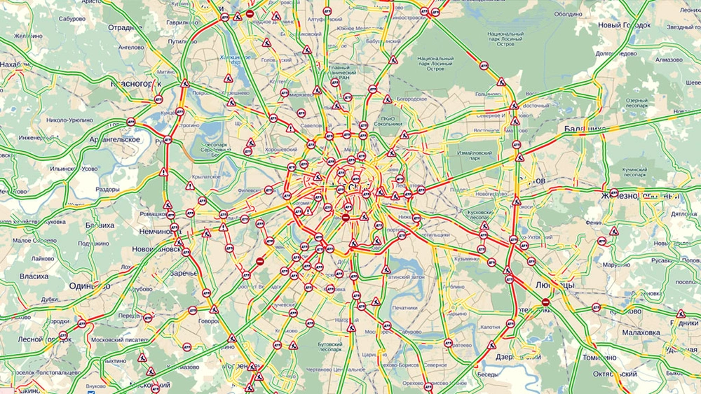Московские пробки достигли максимума