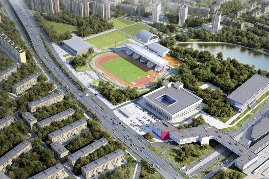 Благоустройство стадиона «Москвич» завершится этим летом