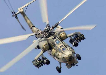 Военный вертолёт Ми-28 упал в Крыму