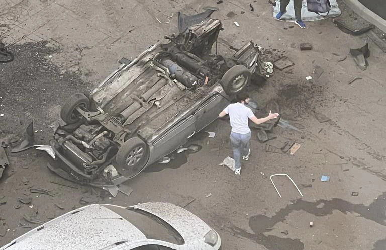 На Севере Москвы взорвалась машина