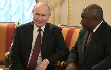 Путин и Рамафоса обсудили план Африки по урегулированию военного конфликта на Украине