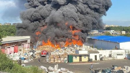 Крупный пожар в Ростовской области