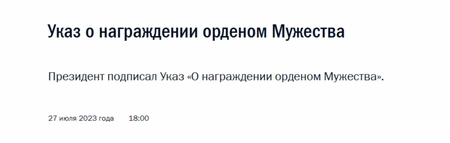 Путин наградил погибшего военкора РИА Новости орденом мужества
