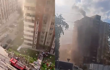 Люди выпрыгивают из окон горящего ЖК в Алматы