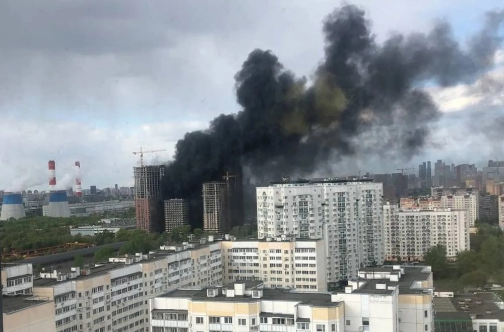 В одном из элитных ЖК Москвы произошел сильный пожар