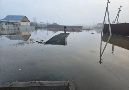 В Оренбурге уровень реки Урал за ночь поднялся до 965 см