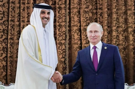 Владимир Путин провёл встречу с эмиром Катара шейхом Тамимом бен Хамадом Аль Тани