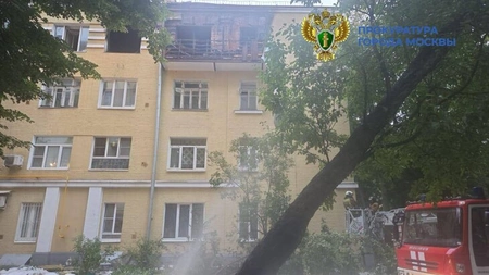 Ночью произошло возгорание в жилом доме на Мытной улице в Москве 